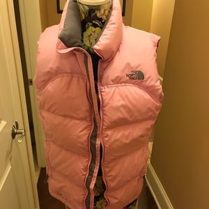 North Face Pink and Grey vest
